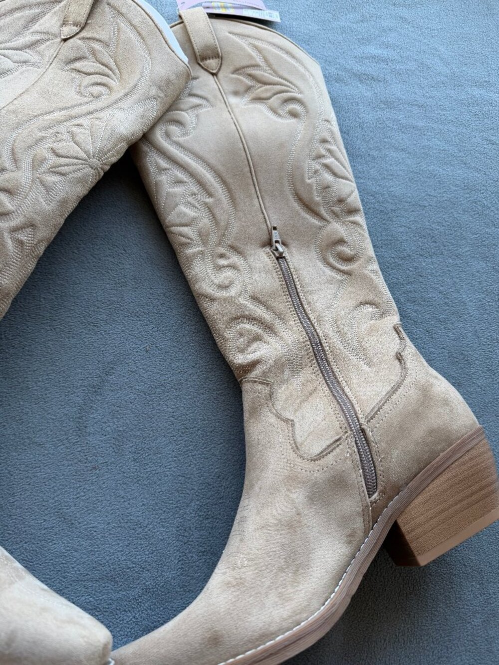 Women’s Kenzie Tall Western Boots with Memory Foam Insole – Wild Fable Tan 10 - Picture 6 of 10